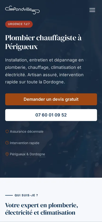 Vue mobile — Éric Pondville