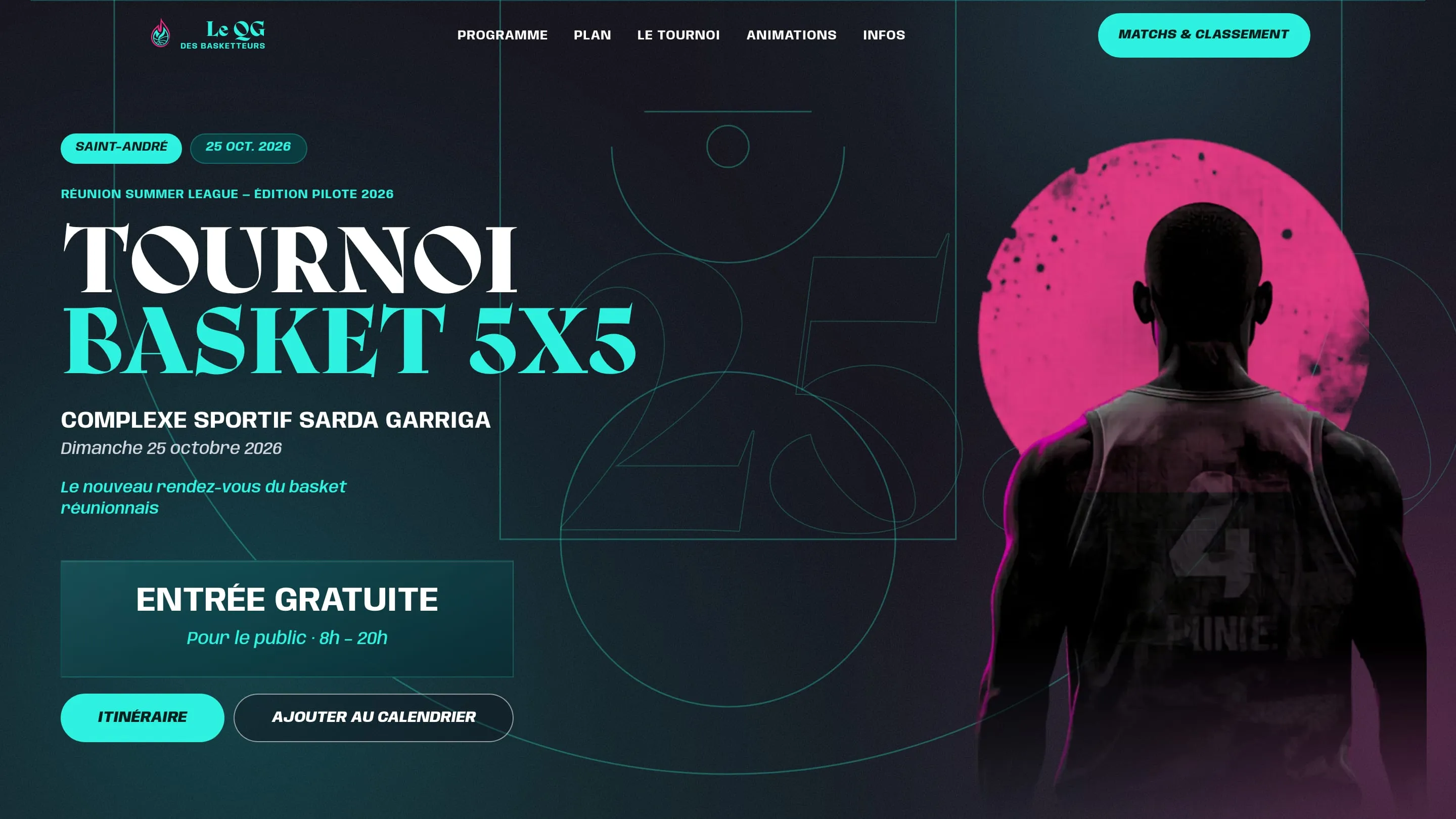 Le QG des Basketteurs, tournoi de basket 5x5 à Saint-André