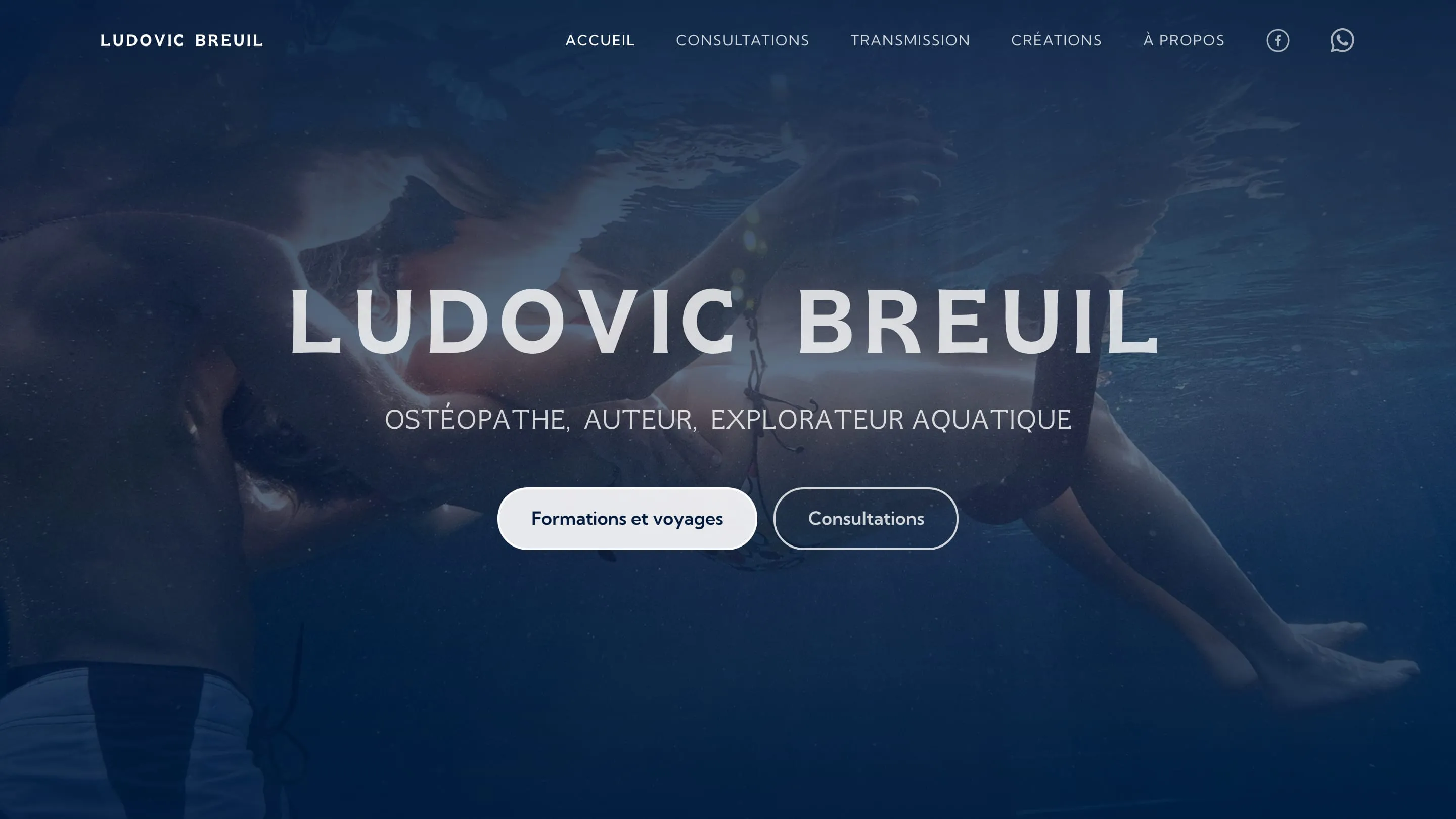 Ludovic Breuil, ostéopathe, auteur, explorateur aquatique
